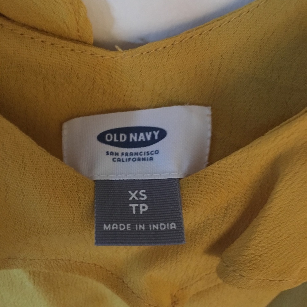Old Navy Yellow Ruffle Tank Top - Picture 3 of 4